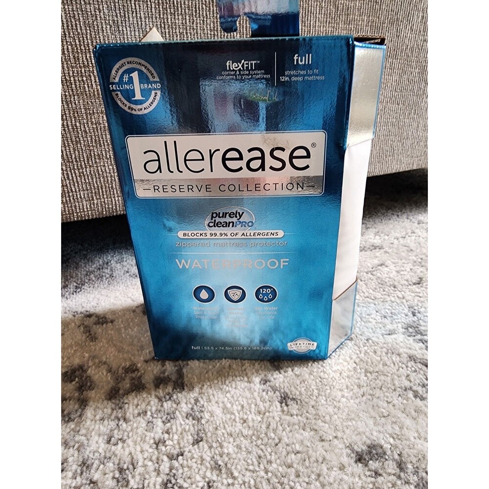 NEW AllerEase Waterproof Mattress Protector Stain Protection Full Size Allergen